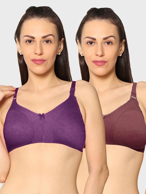 women pack of 2 solid t-shirt bra - 20429285 - Very Small Image - 1