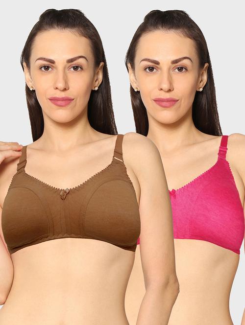 women pack of 2 solid t-shirt bra - 20429293 - Very Small Image - 1