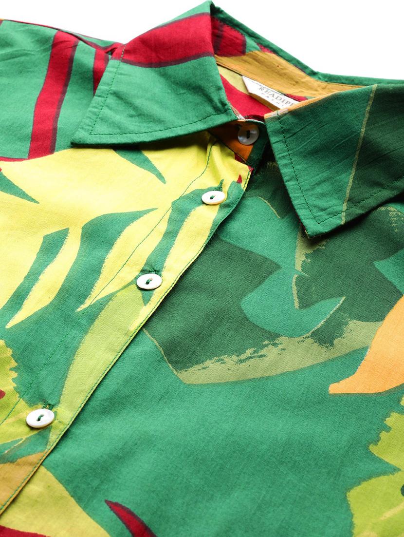women green shirt & pant co-ord sets - 20451571 - Standard Image - 5
