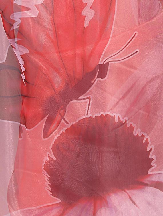 women's floral peach colored saree with blouse - 20474176 - Standard Image - 5