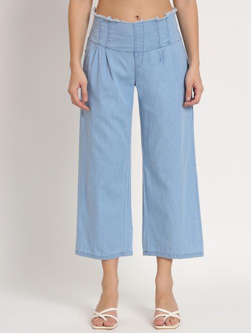 women solids wide leg trousers - 20485993 - Very Small Image - 1