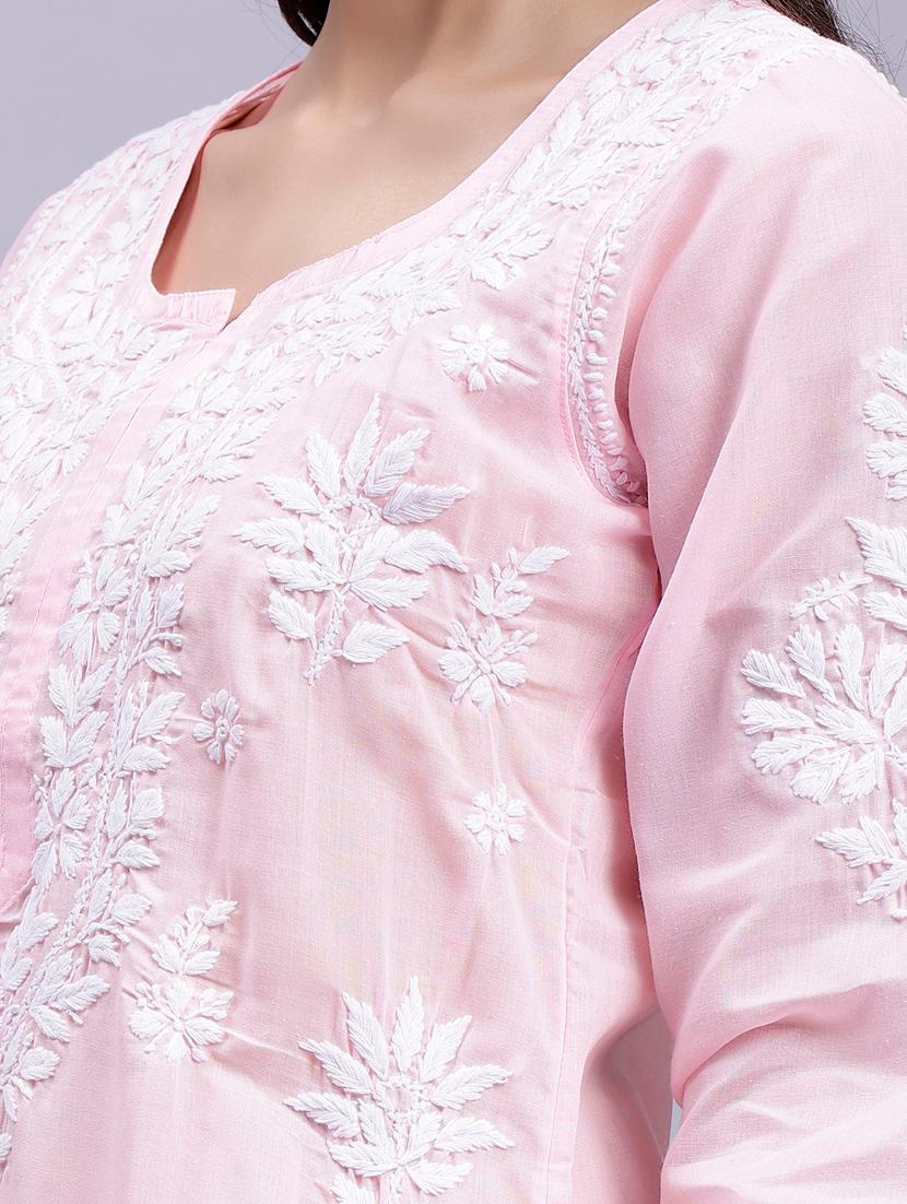 women chikankari straight kurta - 20495054 - Standard Image - 5