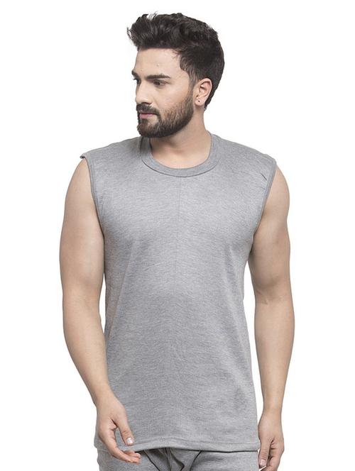 grey cotton thermal top - 20501927 - Very Small Image - 1