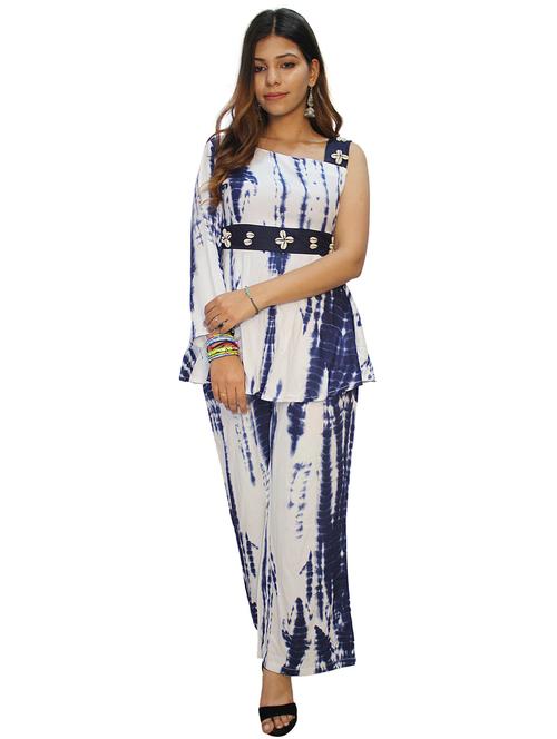 women blue tie & dye co-ord sets - 20511915 - Very Small Image - 1