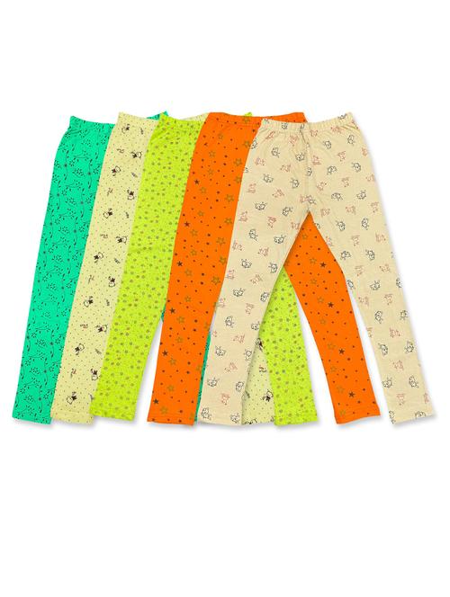 girls pack of 5 cotton legging - 20519216 - Very Small Image - 1