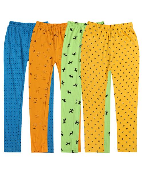 girls pack of 4 cotton legging - 20519304 - Very Small Image - 1