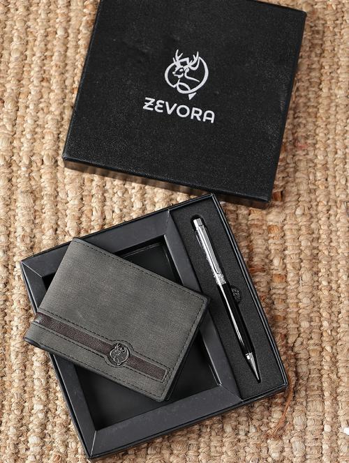 Men Pen & Wallet Leather Gift Combo - 20522047 - Very Small Image - 1