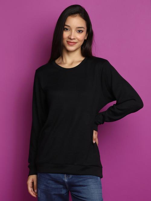 women long sleeved solid pullover - 20536737 - Very Small Image - 1
