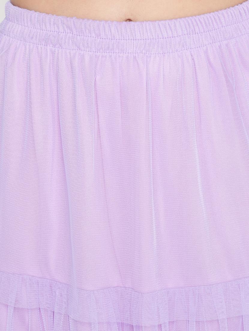 lavender net layered skirt - 20538695 - Standard Image - 6