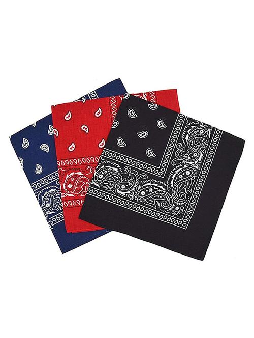 men pack of 3 printed cotton bandana - 20541372 -  Standard Image - 0