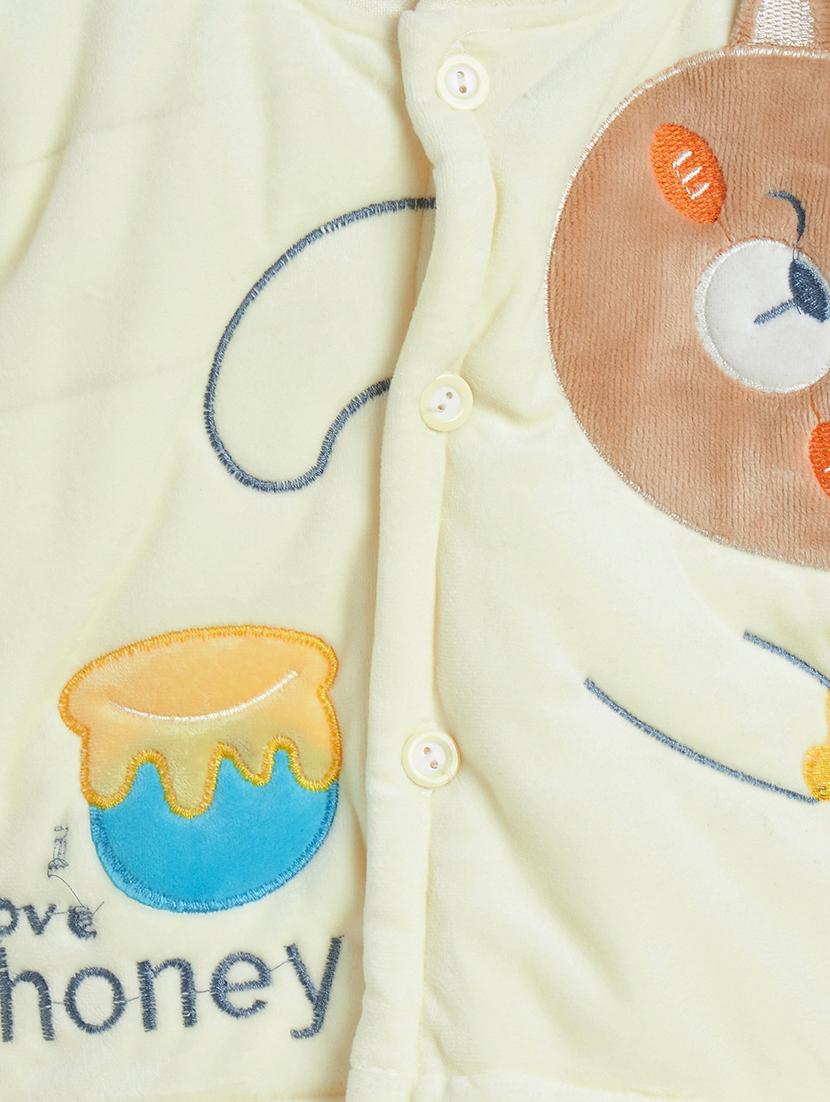 kids light yellow front open sweatshirt & pant - 20541729 - Standard Image - 5