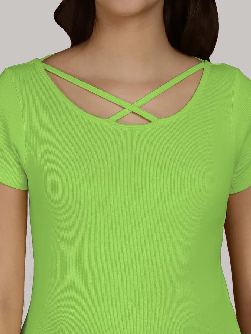 green solid regular top - 20551895 - Standard Image - 5
