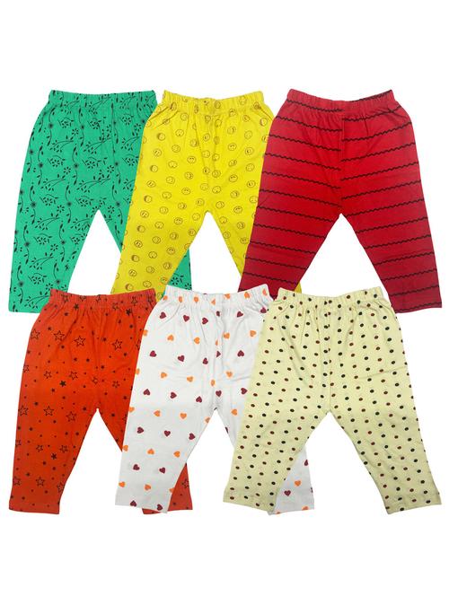 girls set of 6 multi color printed leggings - 20575379 - Very Small Image - 1