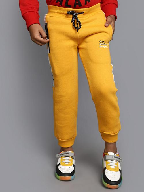 boys yellow side taped joggers - 20595518 - Very Small Image - 1