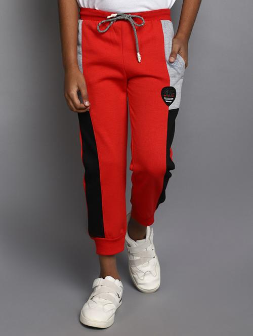 boys orange side taped casual joggers - 20595565 - Very Small Image - 1