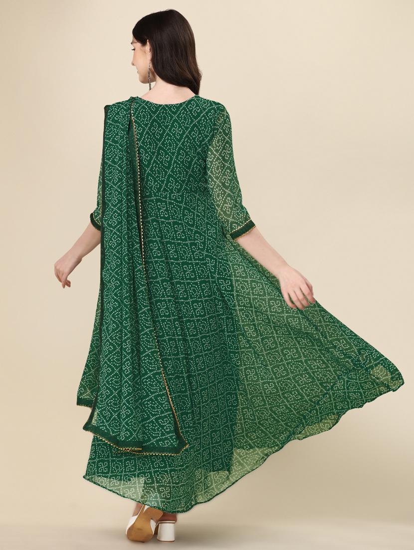 women bandhani printed flared kurta - 20598443 - Zoom Image - 2