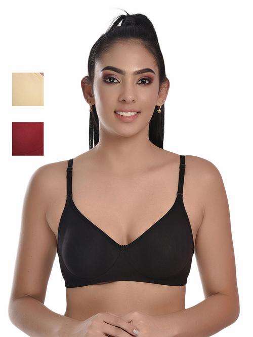 pack of 3 solid bras  - 20611605 - Very Small Image - 1