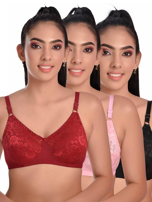 pack of 3 solid bras  - 20611725 - Very Small Image - 1