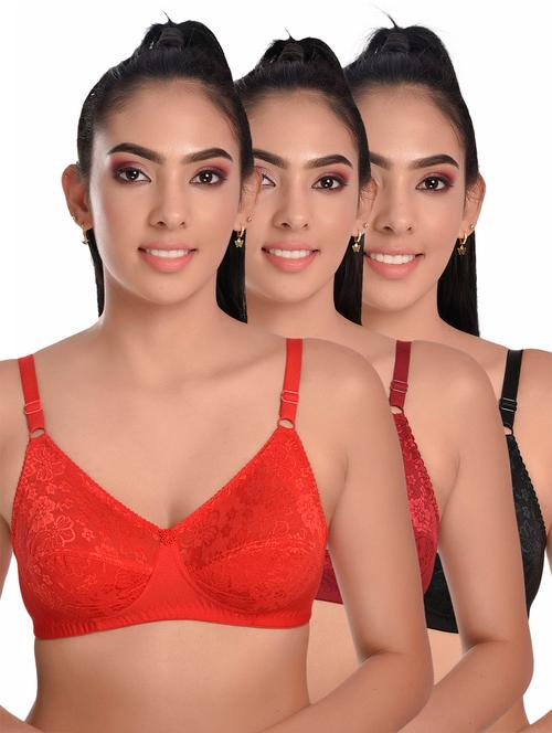 pack of 3 solid bras  - 20611745 - Very Small Image - 1