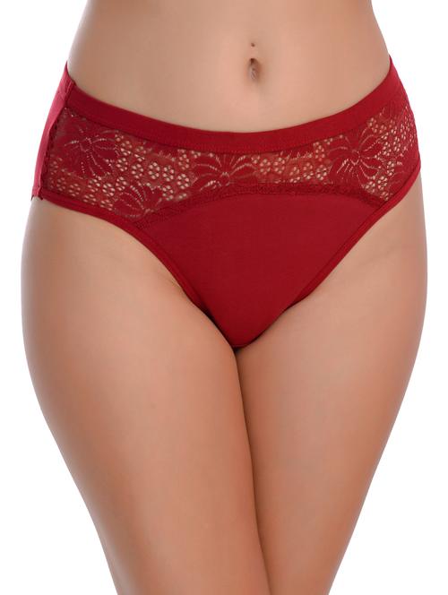 maroon lycra hipster panty - 20612349 - Very Small Image - 1