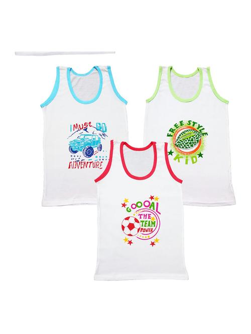pack of 3 printed vests - 20628090 - Very Small Image - 1