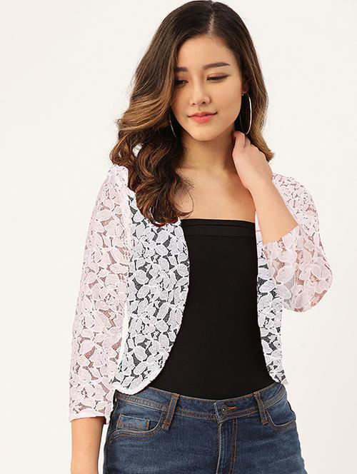 women white self design shrug - 20638795 - Very Small Image - 1