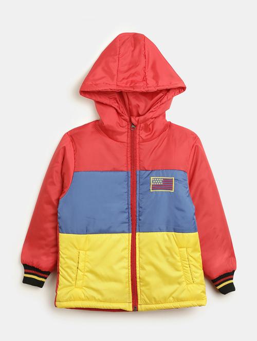 boys color block quilted jacket - 20655141 - Very Small Image - 1