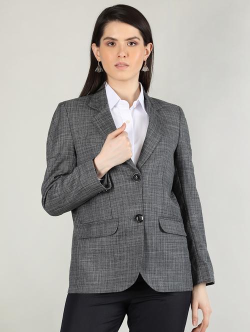 grey checked formal blazer - 20683879 - Very Small Image - 1
