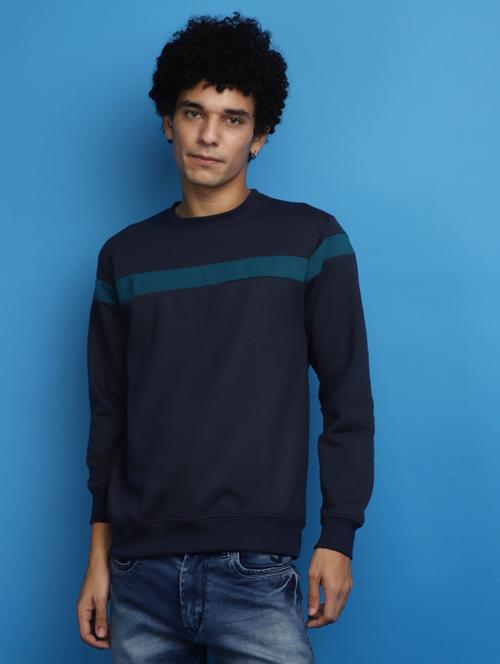 men chest print crew neck sweatshirt - 20686641 - Very Small Image - 1