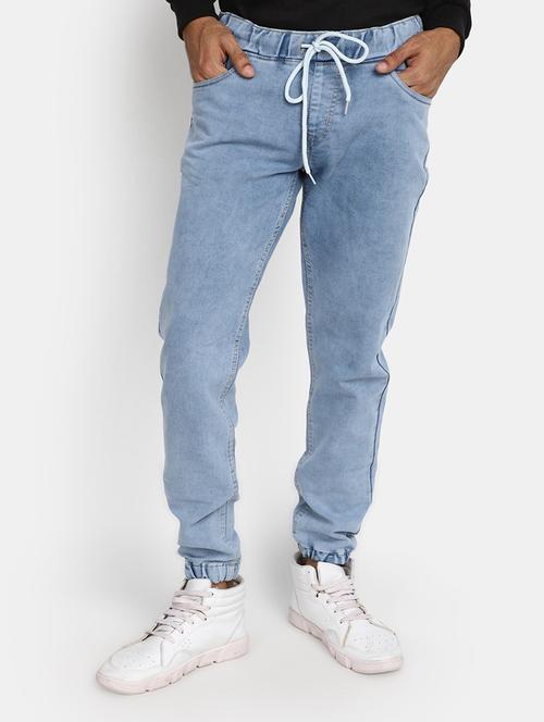 men solid mid rise jogger - 20686882 - Very Small Image - 1