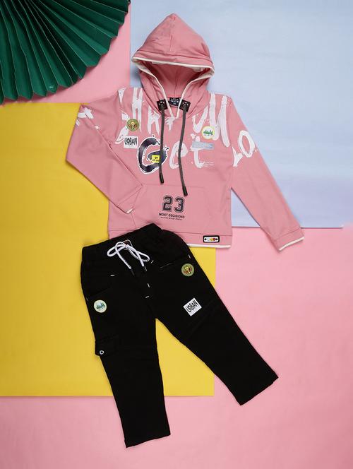 kids wool blend full lenght twin set - 20687570 - Very Small Image - 1