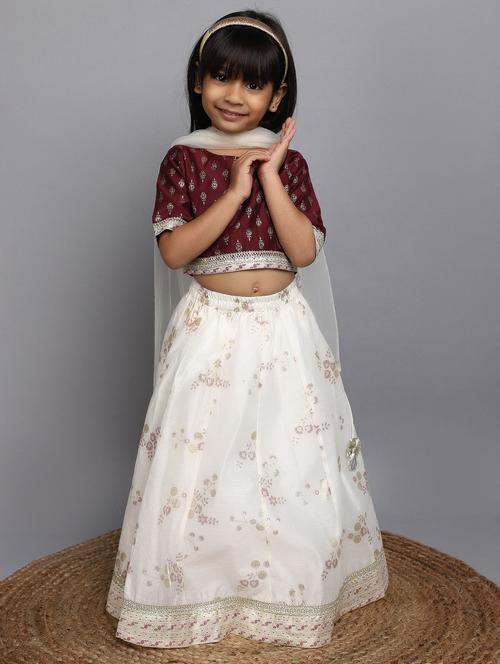 white self design lehenga choli set with dupatta - 20687930 - Very Small Image - 1