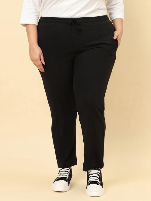 plus size women solid track pant - 20720110 - Very Small Image - 1