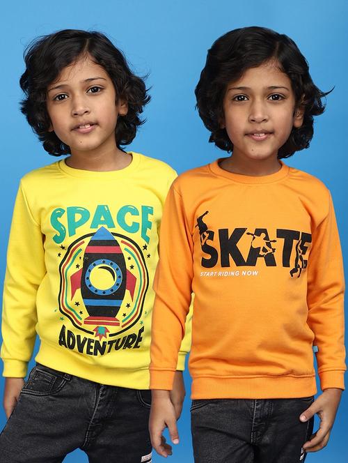 boys round neck printed set of 2 regular sweatshirt - 20724271 - Very Small Image - 1