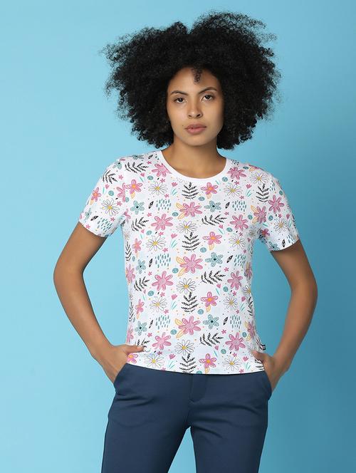 white cotton regular tshirt - 20725038 - Very Small Image - 1