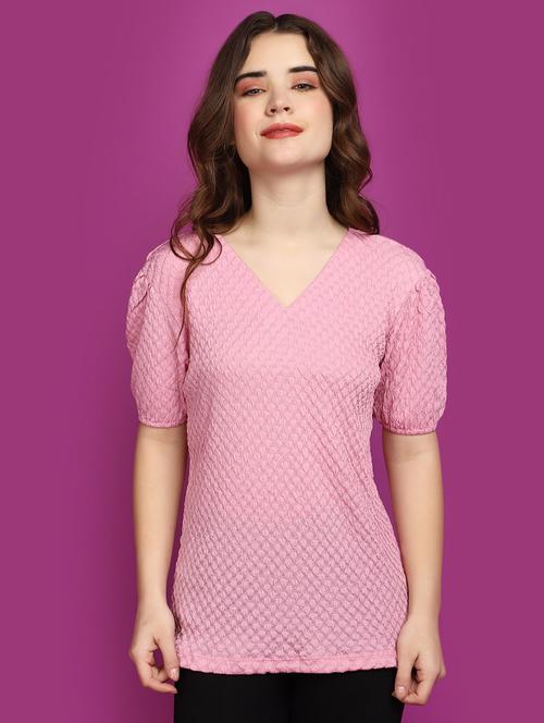 pink cotton regular top - 20725234 - Very Small Image - 1