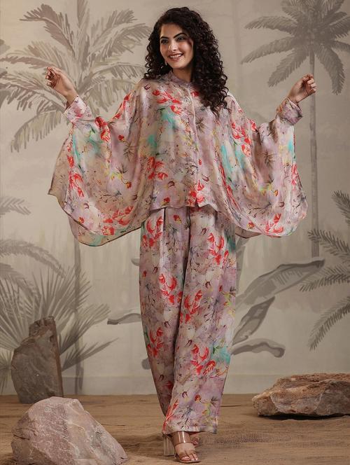 women floral printed kimono sleeve co ord set - 20727271 -  Standard Image - 0