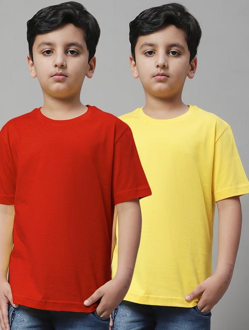 pack of 2 - multi colored cotton t-shirt - 20728616 - Very Small Image - 1