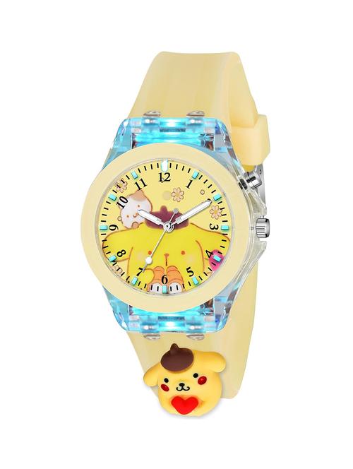 girls cartoon analog silicone strap yellow watch - 20728701 - Standard Image - 0