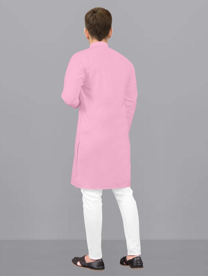 men solid mandarin neck kurta pyjama set - 20754632 - Standard Image - 3