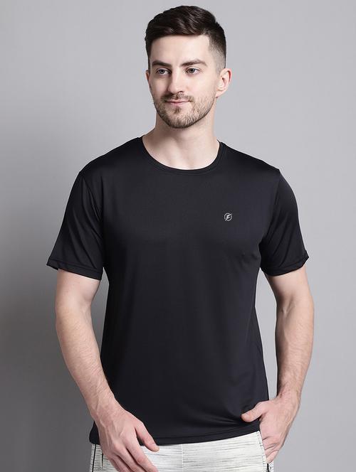 men black round neck t-shirt - 20757341 - Very Small Image - 1