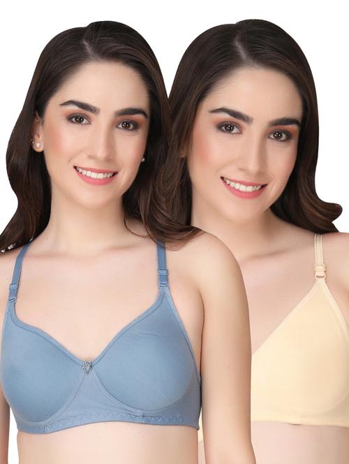 multi colored cotton blend tshirt bra - 20763884 -  Standard Image - 0