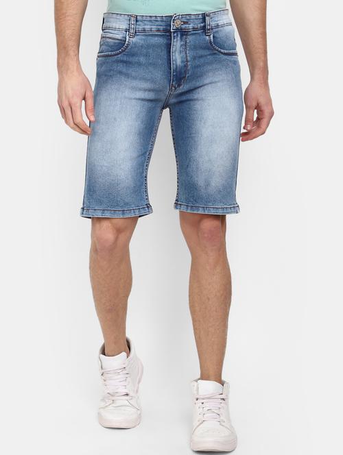 men mid rise denim bermuda - 20813238 - Very Small Image - 1