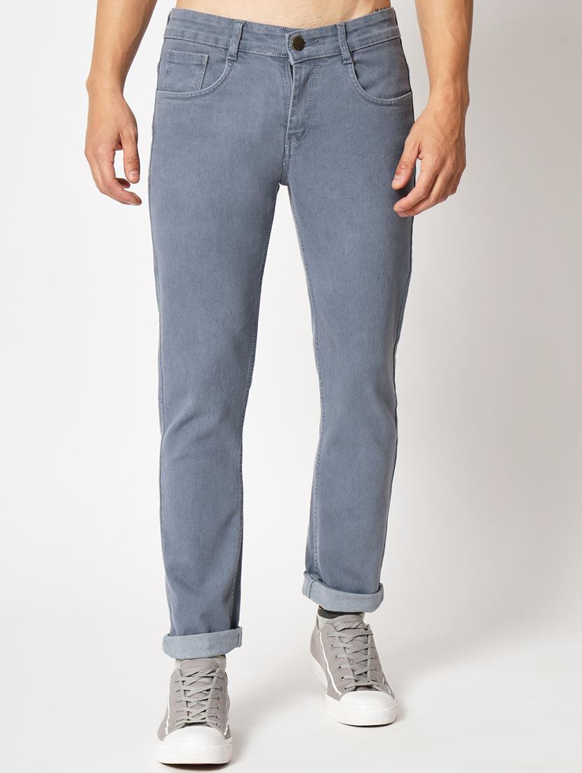 grey low rise plain jean