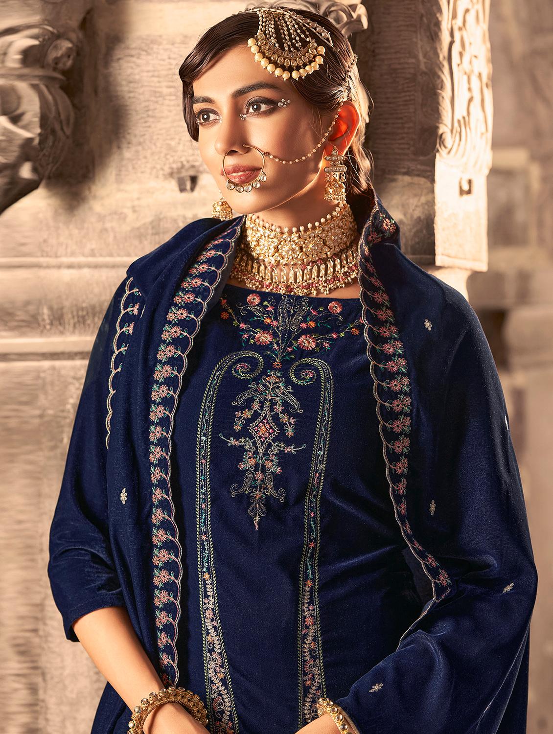women embroidered unstitched suit set with dupatta - 20831776 - Zoom Image - 2