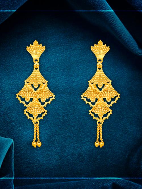 gold plated drop earrings - 20848729 - Very Small Image - 1