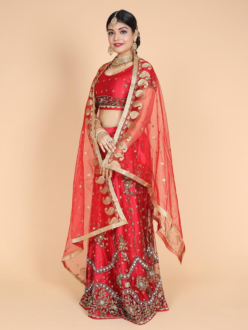 net lace bordered dupatta - 20857629 - Standard Image - 5