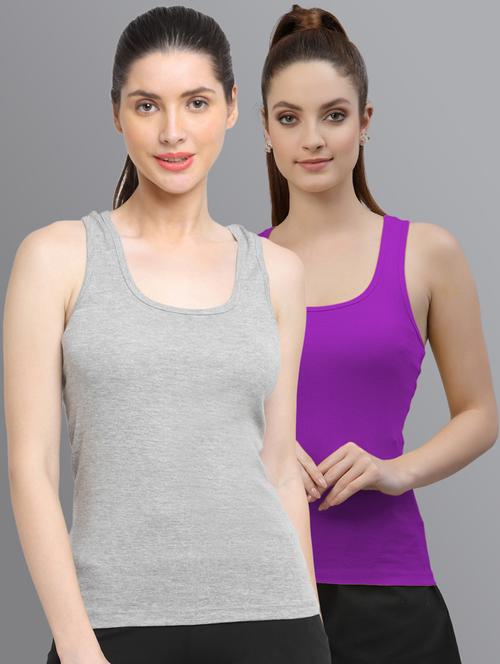 pack of 2 solid multi colored tank top - 20863815 - Very Small Image - 1