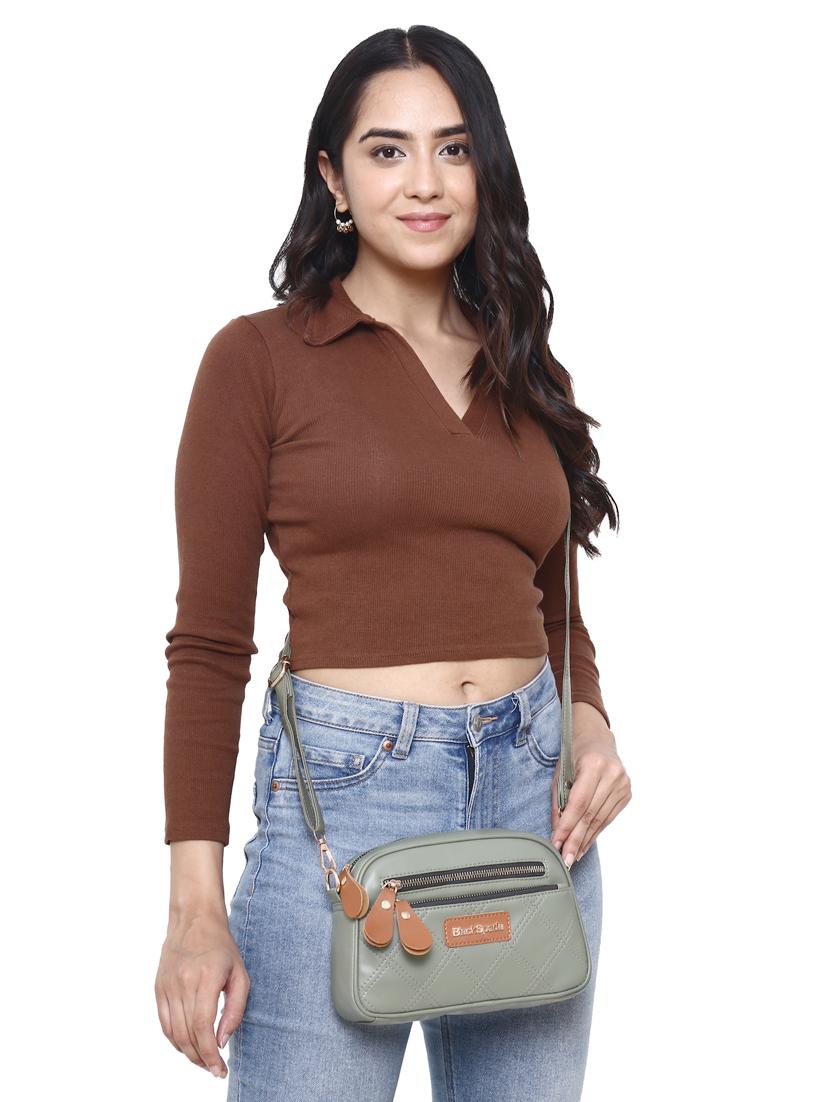 green solid sling bag - 20876381 - Zoom Image - 4