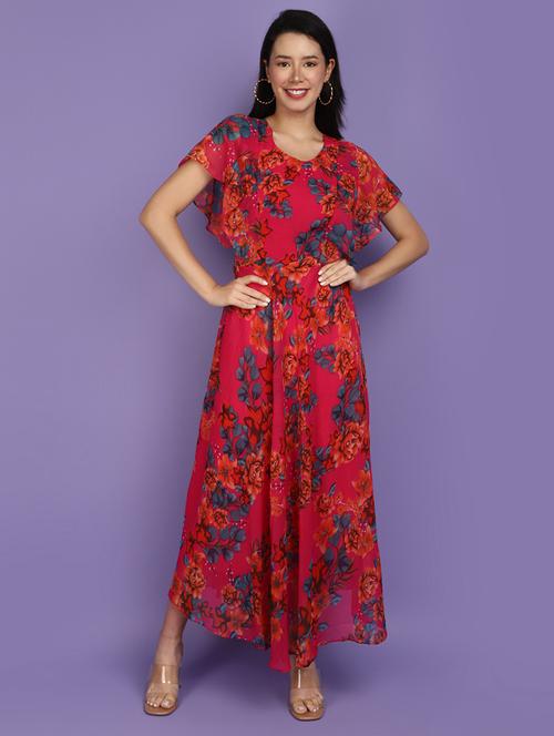 women printed a-line ethnic dress - 20884981 -  Standard Image - 0